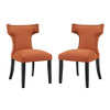 Modway Curve Fabric Dining Side Chair Set of 2 by Modway-EEI-2741