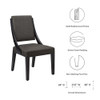 Modway Cambridge Upholstered Fabric Dining Chairs Set of 2 by Modway-EEI-4553