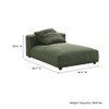 Modway Solace Modular Corduroy Upholstered Armless Chaise Lounge by Modway-EEI-6886