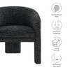 Modway Greer Boucle Fabric Upholstered Accent Armchair by Modway-EEI-7101