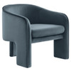 Modway Greer Performance Velvet Upholstered Accent Armchair by Modway-EEI-7102