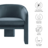 Modway Greer Performance Velvet Upholstered Accent Armchair by Modway-EEI-7102