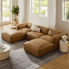 Modway Auren 5-Piece Upholstered Vegan Leather Modular U-Shaped Sofa by Modway-EEI-7131
