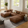 Modway Auren 5-Piece Upholstered Vegan Leather Modular U-Shaped Sofa by Modway-EEI-7131