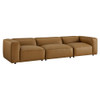 Modway Auren 3-Piece Upholstered Vegan Leather Modular Sofa by Modway-EEI-7132