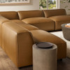 Modway Auren 5-Piece Upholstered Armless L-Shaped Vegan Leather Modular Sofa by Modway-EEI-7133