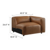Modway Auren 6-Piece Upholstered Vegan Leather Modular Sofa by Modway-EEI-7134