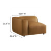 Modway Auren 6-Piece Upholstered Vegan Leather Modular Sofa by Modway-EEI-7134