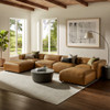 Modway Auren 6-Piece Upholstered Vegan Leather Modular Sofa by Modway-EEI-7134