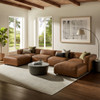 Modway Auren 6-Piece Upholstered Vegan Leather Modular Sofa by Modway-EEI-7134