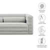 Modway Relle Channel Tufted Boucle Upholstered Sofa by Modway-EEI-7136