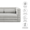 Modway Relle Channel Tufted Boucle Upholstered Loveseat by Modway-EEI-7137