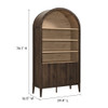 Modway Nolan 74" Tall Wide Arched Storage Display Cabinet Bookshelf by Modway-EEI-7169