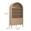 Modway Nolan 74" Tall Wide Arched Storage Display Cabinet Bookshelf by Modway-EEI-7169