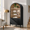 Modway Nolan 74" Tall Wide Arched Storage Display Cabinet Bookshelf by Modway-EEI-7169