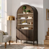 Modway Nolan 74" Tall Wide Arched Storage Display Cabinet Bookshelf by Modway-EEI-7169