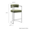 Modway Huron Curved Back Fabric and Metal Counter Stool by Modway-EEI-7227