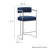 Modway Huron Curved Back Fabric and Metal Counter Stool by Modway-EEI-7227