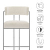 Modway Huron Curved Back Fabric and Metal Counter Stool by Modway-EEI-7227