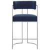 Modway Huron Curved Back Fabric and Metal Counter Stool by Modway-EEI-7227