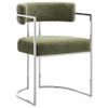 Modway Huron Curved Back Fabric and Metal Dining Accent Chair by Modway-EEI-7228
