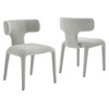 Modway Stellan Curved Back Boucle Upholstered Dining Chair Set of 2 by Modway-EEI-7230