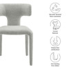 Modway Stellan Curved Back Boucle Upholstered Dining Chair Set of 2 by Modway-EEI-7230