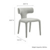 Modway Stellan Curved Back Boucle Upholstered Dining Chair Set of 2 by Modway-EEI-7230