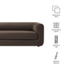 Modway Leif 89" Performance Velvet Upholstered Sofa by Modway-EEI-7281