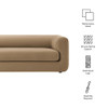 Modway Leif 89" Performance Velvet Upholstered Sofa by Modway-EEI-7281