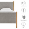 Modway Maven Twin Size Fabric Upholstered Platform Bed by Modway-MOD-7183