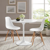 Modway EEI-1129-WHI Lippa 36" Round Faux Marble Dining Table White