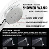 ANZZI Echo 63.5 in. 4-Jetted Shower Panel with Heavy Rain Shower and Spray Wand in Brushed Steel SP-AZ022