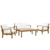 EEI-1469 Marina 4 Piece Outdoor Patio Teak Set by Modway