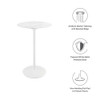EEI-1827-WHI Lippa 28" Round Faux Marble Bar Table by Modway