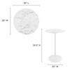 EEI-1827-WHI Lippa 28" Round Faux Marble Bar Table by Modway
