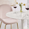 EEI-1827-WHI Lippa 28" Round Faux Marble Bar Table by Modway