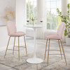 EEI-1827-WHI Lippa 28" Round Faux Marble Bar Table by Modway
