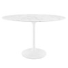 EEI-2021-WHI Lippa 48" Oval Faux Marble Dining Table by Modway