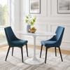 EEI-2021-WHI Lippa 48" Oval Faux Marble Dining Table by Modway