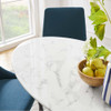 EEI-2021-WHI Lippa 48" Oval Faux Marble Dining Table by Modway