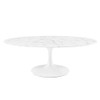 EEI-2022-WHI Lippa 48" Oval Faux Marble Coffee Table by Modway