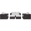 EEI-2158 Convene 5 Piece Outdoor Patio Sofa Set by Modway