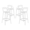 EEI-2402-WHI-SET Entangled Bar Stool Set of 4 by Modway