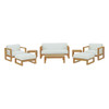 EEI-3117-NAT-WHI-SET Upland 8 Piece Outdoor Patio Teak Set by Modway
