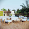 EEI-3117-NAT-WHI-SET Upland 8 Piece Outdoor Patio Teak Set by Modway