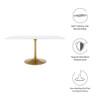 EEI-3256-GLD-WHI Lippa 60" Rectangular Wood Dining Table by Modway