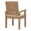 EEI-3308-NAT-WHI-SET Marina 7 Piece Outdoor Patio Teak Dining Set by Modway