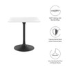 EEI-3513-BLK-WHI Lippa 28" Square Wood Dining Table by Modway