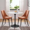 EEI-3516-BLK-WHI Lippa 36" Round Faux Marble Dining Table by Modway